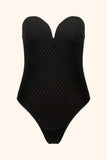 FLAIR BODYSUITS MAILLOT GUAPA MADE IN FRANCE BLACK STRAPLESS