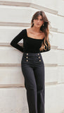 FLAIR BODYSUITS BLACK VELVET MAISON123 MADE IN FRANCE